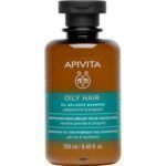 Apivita Oily Hair Oil Balance Shampoo Peppermint & Propolis