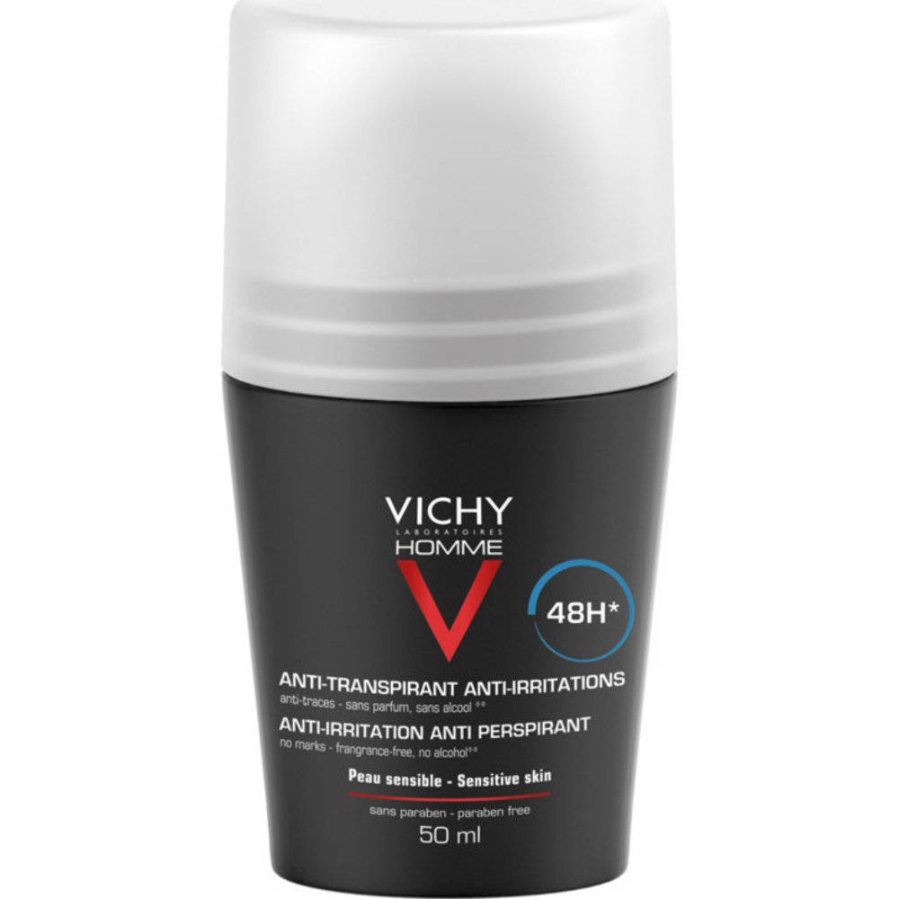 Vichy-Homme-Deodorant-Anti-Transpirant-Roll-On-48h-93 Vichy Homme Deodorant Anti-Transpirant Roll-On 48h 50ml - Image 1