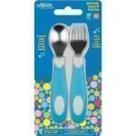 DrBrowns Soft Grip Spoon & Fork Set Blue 12+ μηνών