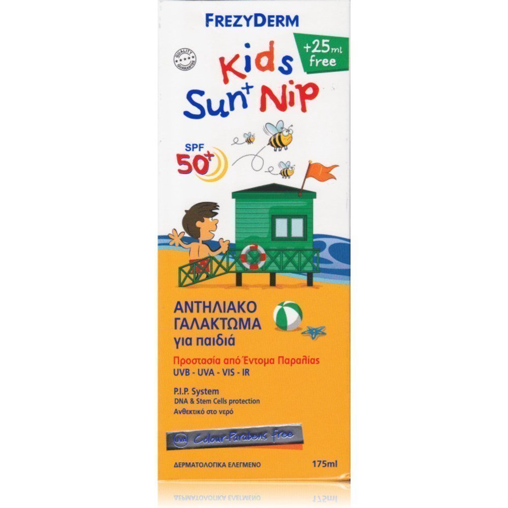 Frezyderm-Kids-Sun-Lotion-SPF50-7 Frezyderm Kid's Sun Nip Spf50 175ml - Image 1