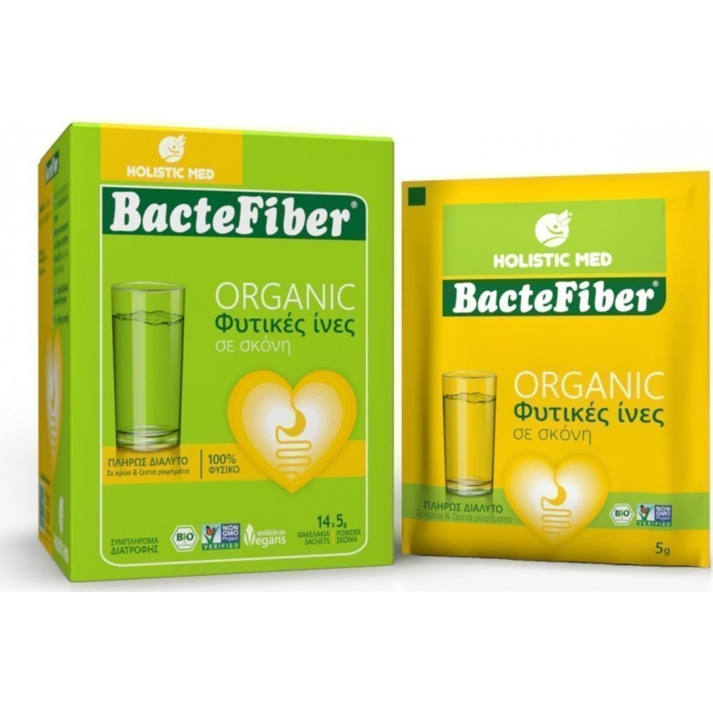 HolisticMed-Bactefiber-Organic-302 Holistic Med Bactefiber 14 φακελακια 5gr x 14 φακελίσκοι - Image 1