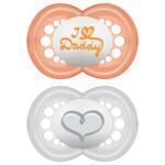 Mam I Love Mummy & Daddy Pacifier Orange 16+ Μηνών
