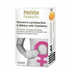 Proven Probiotics Lactobacillus and Bifidus with Cranberry Capsules for Women
