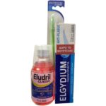 Eludril Classic Mouthwash 200ml - Elgydium Anti-Plaque Toothpaste - Elgydium Clinic Toothbrush Extra Soft