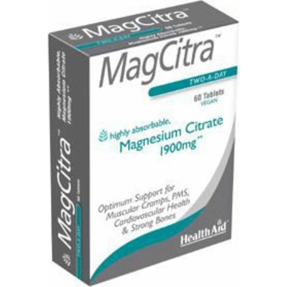 HealthAid-MagCitra-Magnesium-1900MG-339 Health Aid Mag Citra 1900mg 60 ταμπλέτες - Image 1