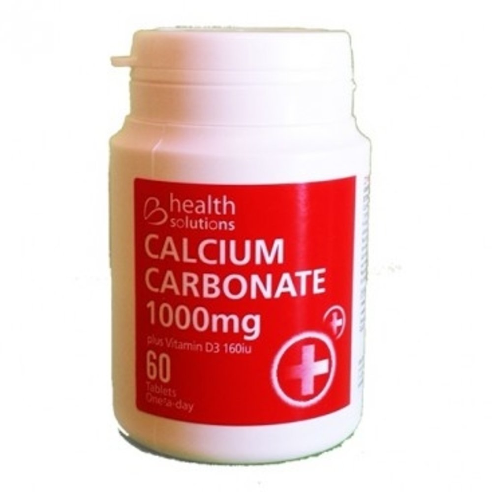 HealthSolutions-Calcium-Carbonate-1000MG-176 Health Solutions Calcium Carbonate 1000MG 60 tablets - Image 1