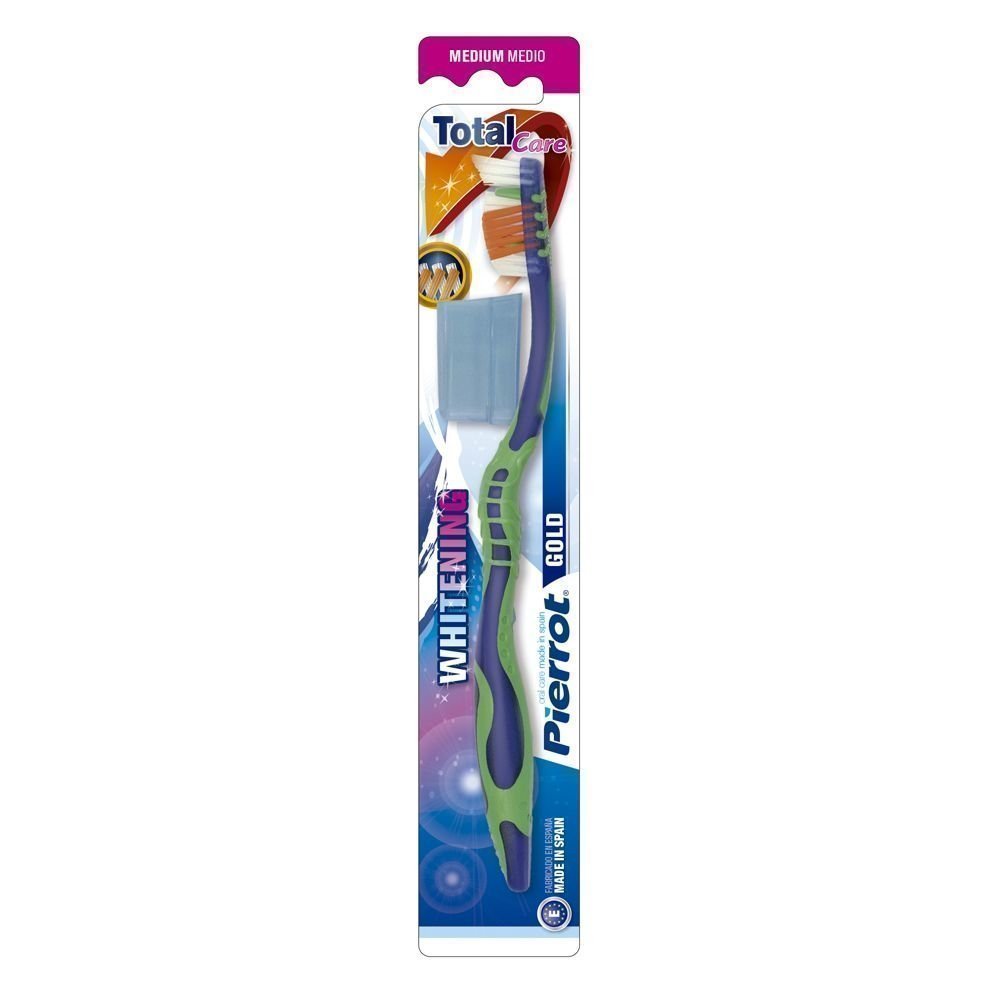 Pierrot-Whitening-Gold-120 Pierrot TotalCare Toothbrush Whitening Gold Medium - Image 1