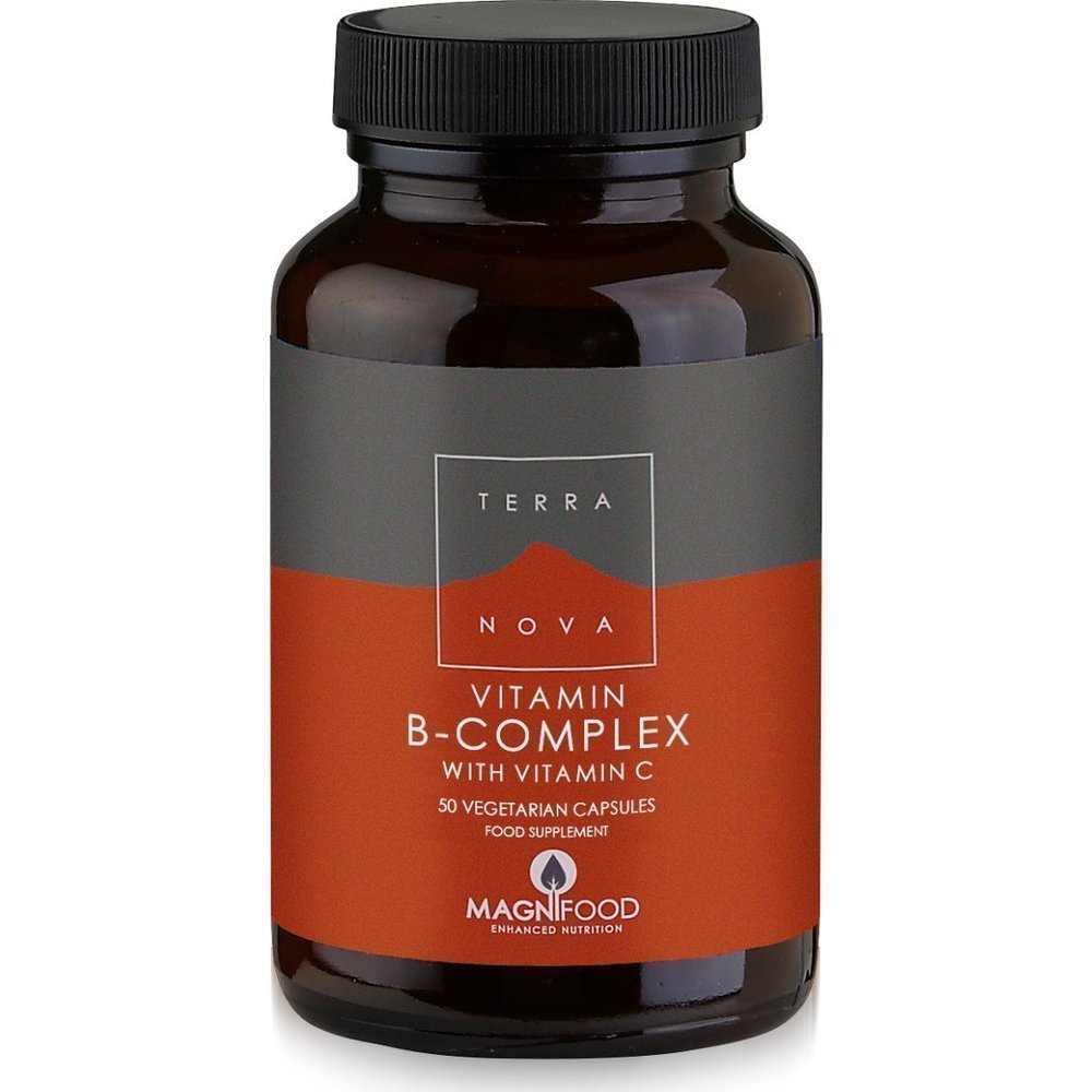 TerraNova-Vitamin-BComplex-220 TerraNova Vitamin B-Complex With Vitamin C 50 φυτικές κάψουλες - Image 1