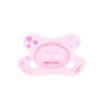 Difrax Pacifier Natural Silicone Newborn Pink Hearts