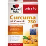 Doppelherz Curcuma 750 with Curcumin and Vitamin D3 1000 IU
