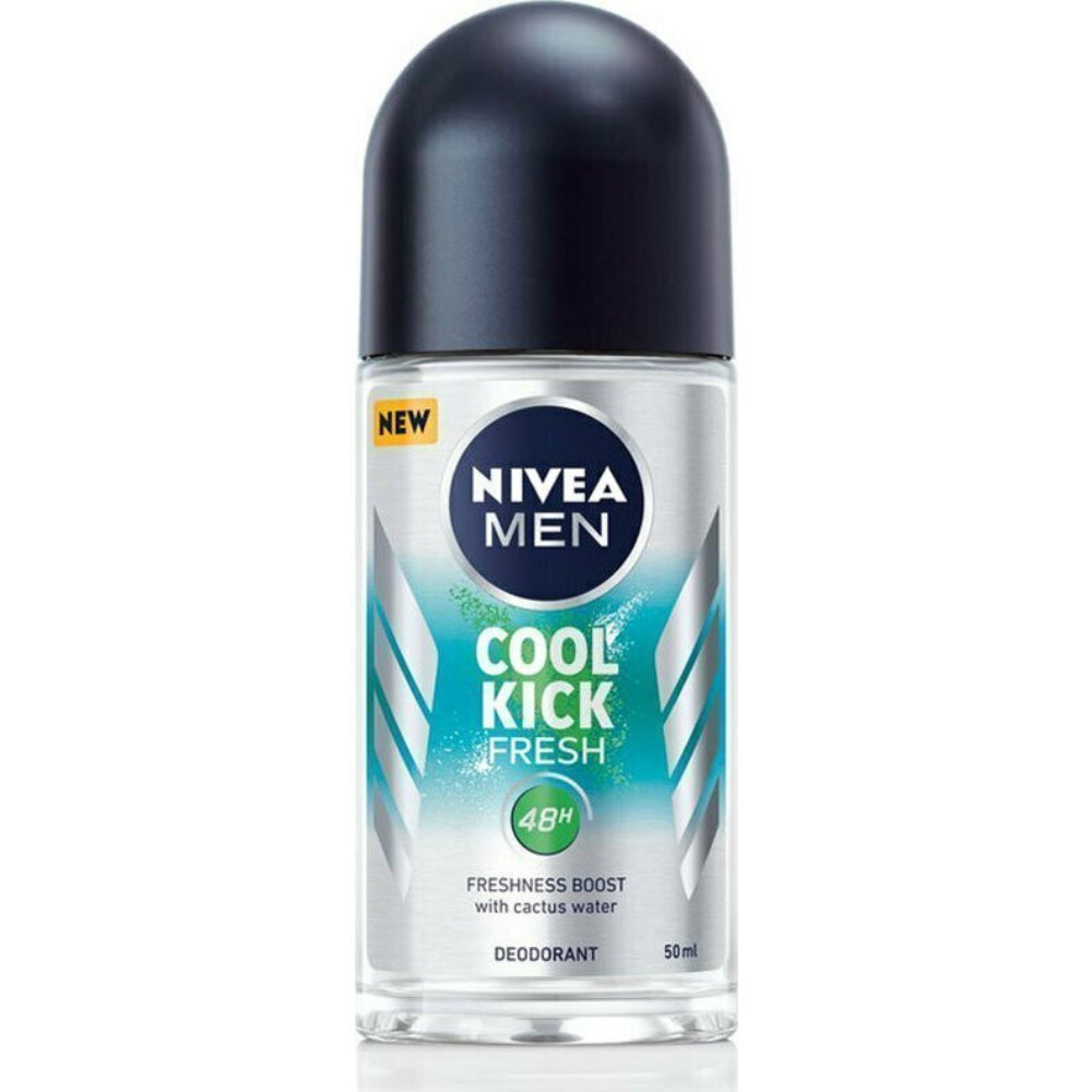 Nivea-Men-Cool-Kick-Deodorant-1232131 Nivea Men Cool Kick Fresh 48h Deodorant Roll-On 50ml - Image 1