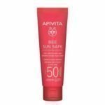 Apivita Bee Sun Safe Tinted Αδιάβροχη Αντηλιακή Κρέμα Προσώπου SPF50 με Χρώμα 50ml