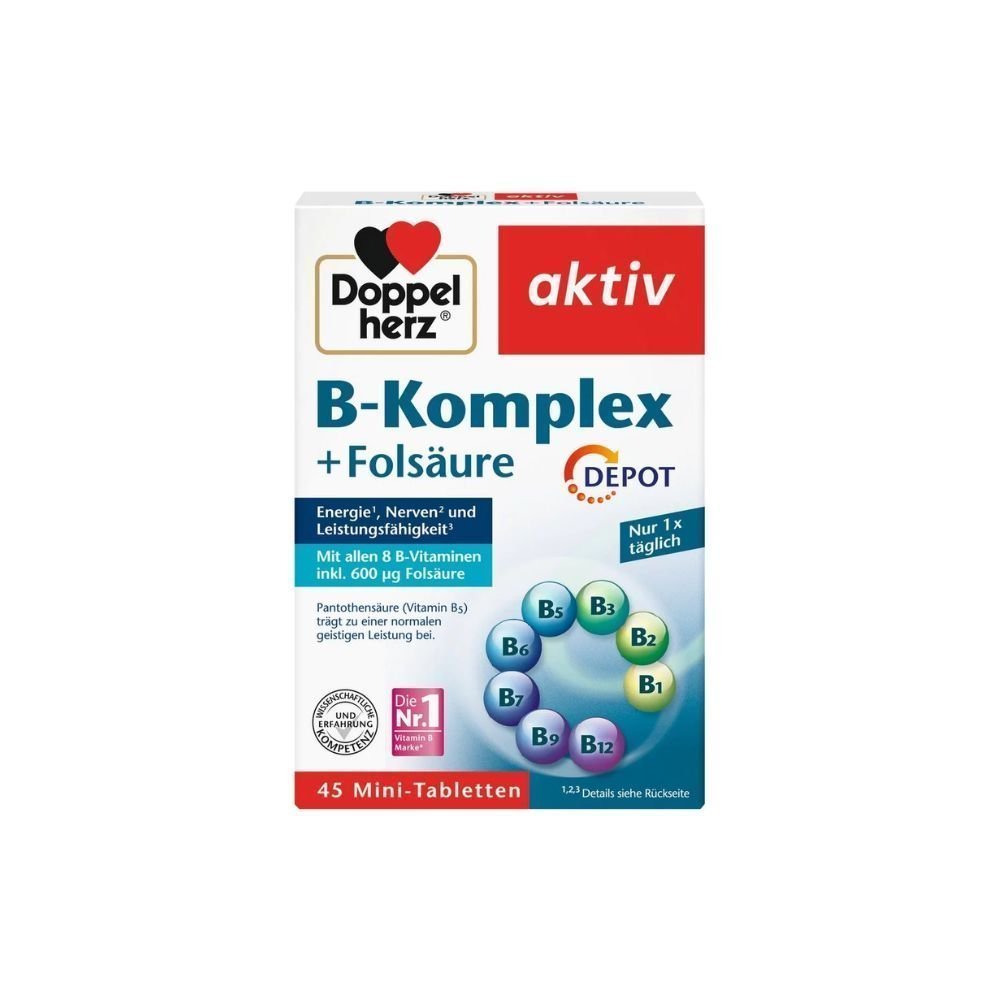 7290002427094 - 2023-04-07T171531.221 Doppel Herz B-Complex + Folic Acid, Tablets, 45 - Image 1