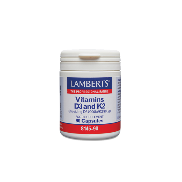 Lamberts Vitamins D3 + K2, Capsules, 90 x 2000iu+90mcg