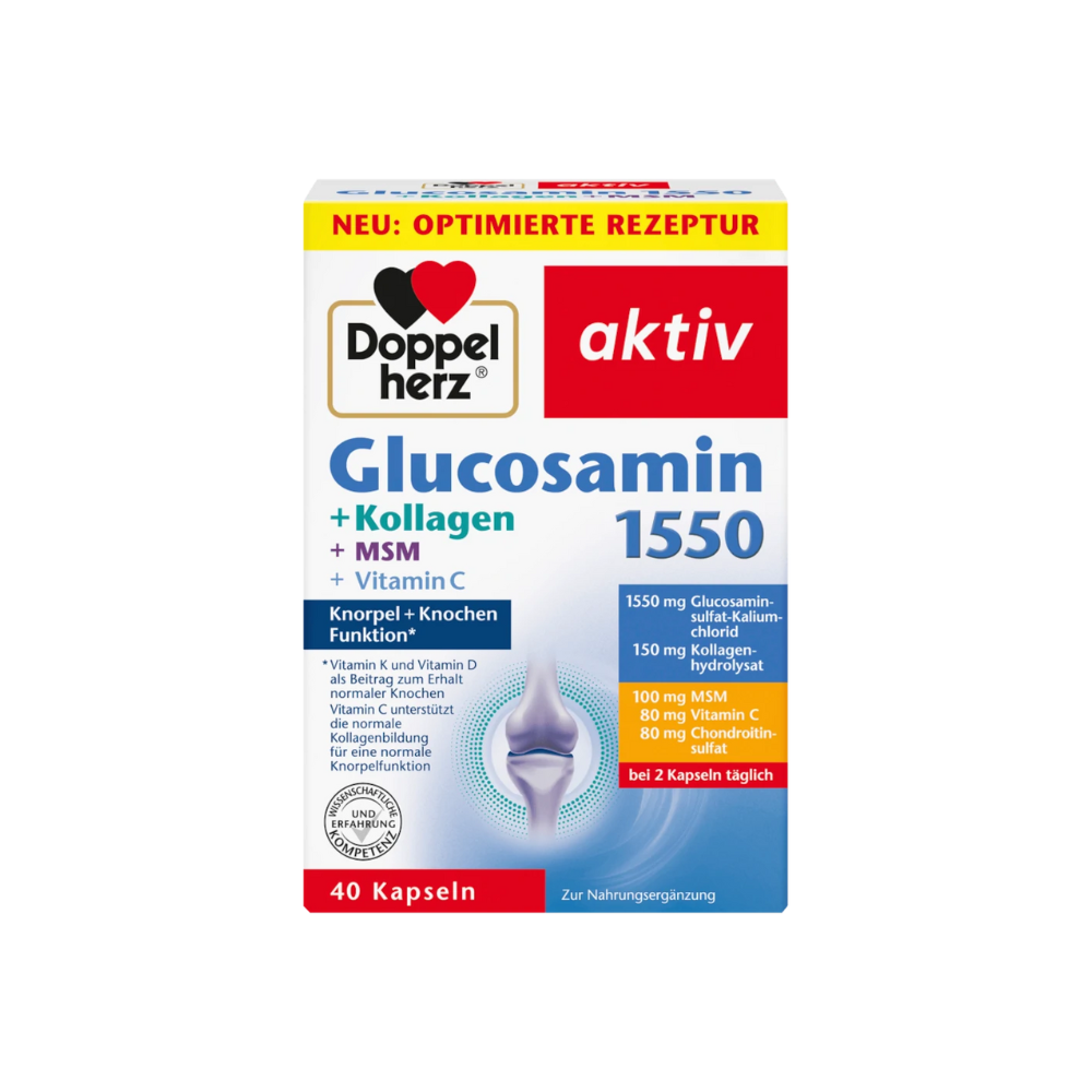 7290002427094 - 2023-11-18T091756.894 Doppel Herz Aktiv Gelenk Glucosamine 1550Mg + Collagen + Hyaluron, Capsules, 40 - Image 1