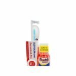 Eludril Care Mouthwash 500Ml+Elgydium Perioblock Care T/Paste 75Ml +(Free T/Brush V Shape) Maintenance, Kit, 3