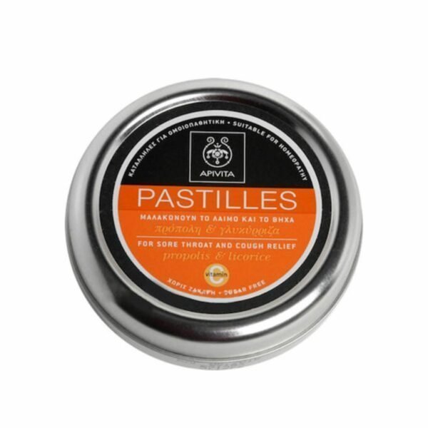 Apivita Παστίλιες για Ξηρό Βήχα Γλυκόριζα & Πρόπολη 45gr