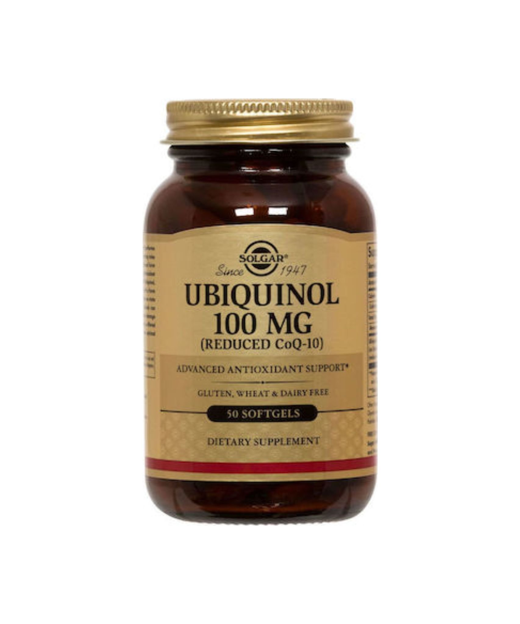 1000x1000 - 2023-01-13T165625.210 Solgar Ubiquinol (Reduced CoQ-10) χωρίς Γλουτένη 100mg 50 μαλακές κάψουλες - Image 1