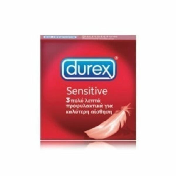 Durex Προφυλακτικά Sensitive Λεπτά 3τμχ