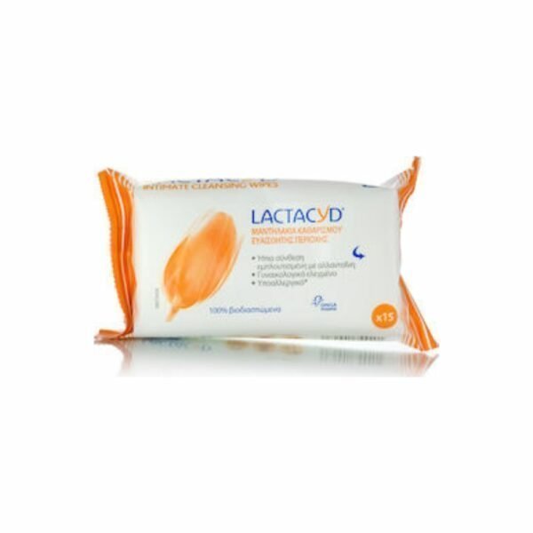 Lactacyd Intimate Μαντηλάκια Καθαρισμού 15τμχ