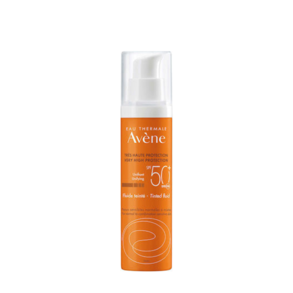 Avene Solaire Fluide Teintee Αδιάβροχη Αντηλιακή Κρέμα Προσώπου SPF50 με Χρώμα 50ml