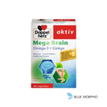 Doppel Herz Aktiv Mega Brain Omega -3 + Ginkgo, Capsules, 60