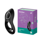 SATISFYER LEGENDARY DUO COCK RING VIBRATOR BLACK