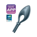 SATISFYER BULLSEYE PENIS RING VIBRATOR GREY