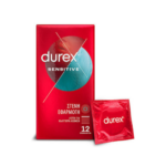 Durex Sensitive Slim Fit, Condoms, 12