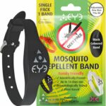 Zapp Mosquito Repellent Waterproof Adults Black 1 Bracelet +2refills
