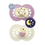 Mam Original Silicone Mix & Match White / Purple 2 Soother 6-16m