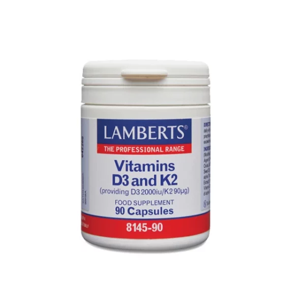 Lamberts Vitamins D3 + K2 2000iu+90mcg 90Capsules