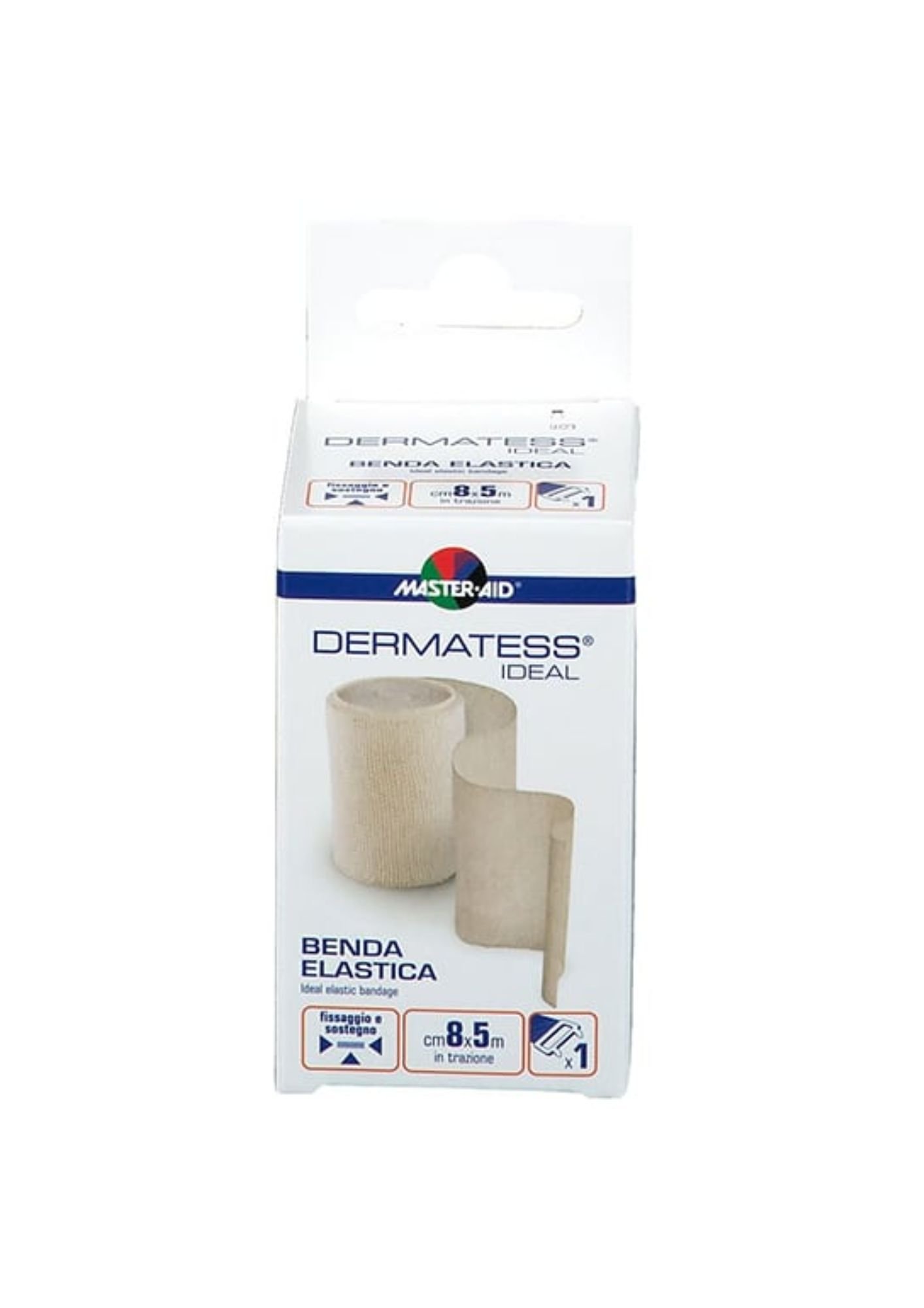 Master Aid Dermatess Ideal Elastic 1 Bandage 8cmx5m Master Aid Dermatess Ideal Elastic 1 Bandage 10cmx5m - Image 1