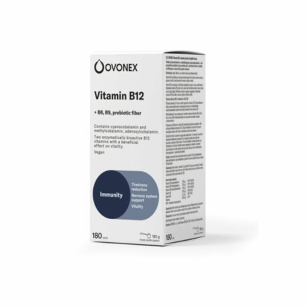 Ovonex Vitamin B12 + B6, B9, Prebiotic Fiber 180g Powder 0